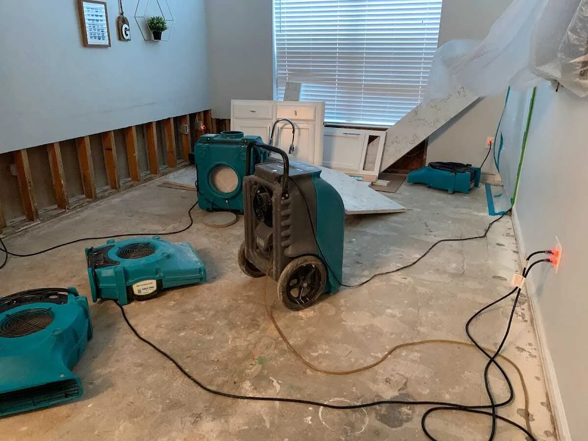 Dehumidifier in flood-cut room for Water Extraction & Removal in Greenwich